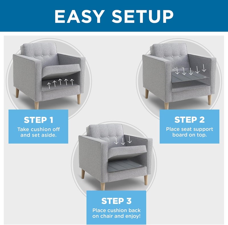 Meliusly Chair Cushion Support for Sagging Cushions (2-Pack 17x22) Chair Seat Support for Sagging Seat, Under Foam Firming Boards for Recliner and Armchair Saver Stiffener Reinforcement by - Image 5